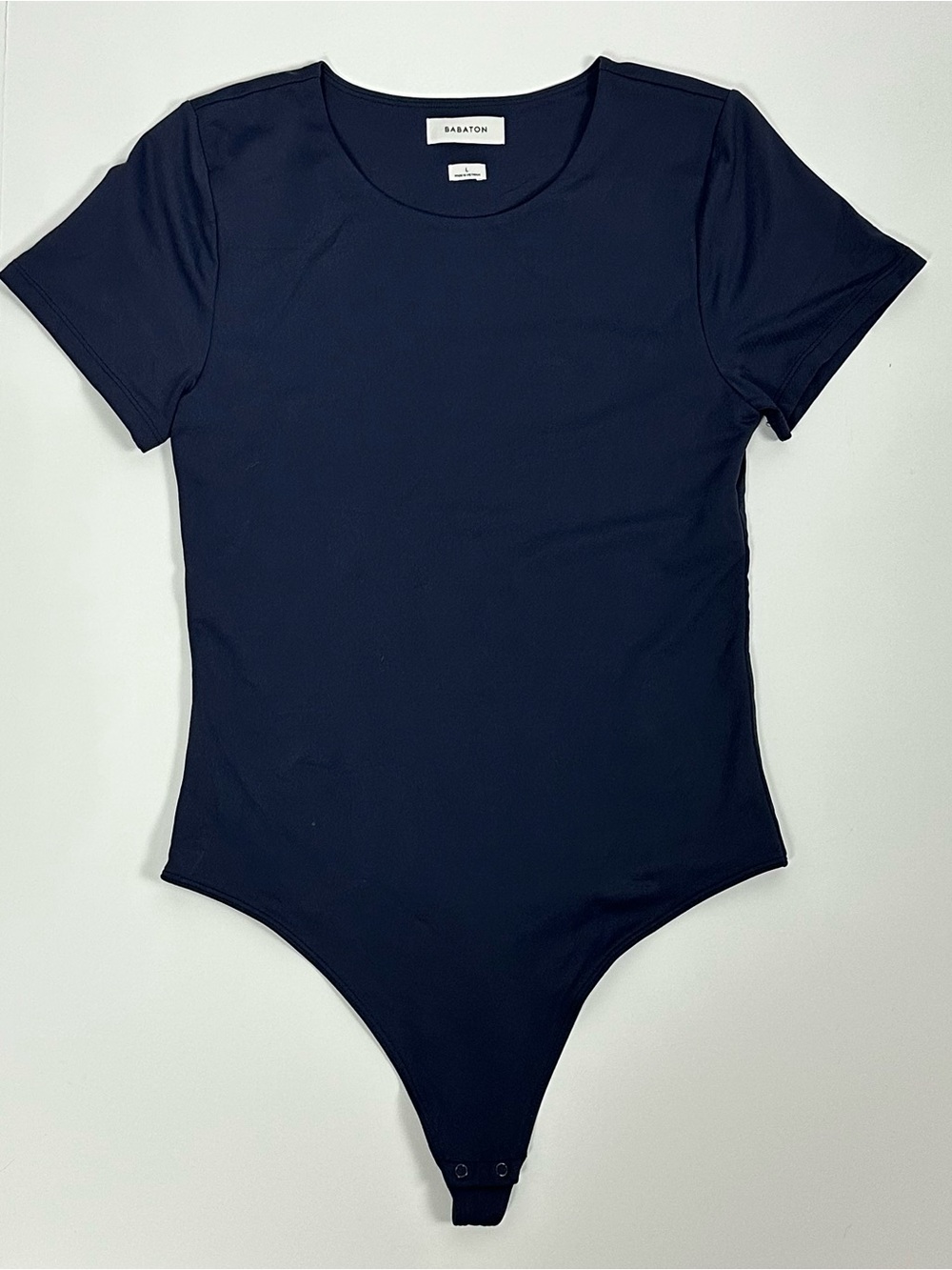 BABATON Contour Vivacity short sleeve bodysuit in navy - size large
